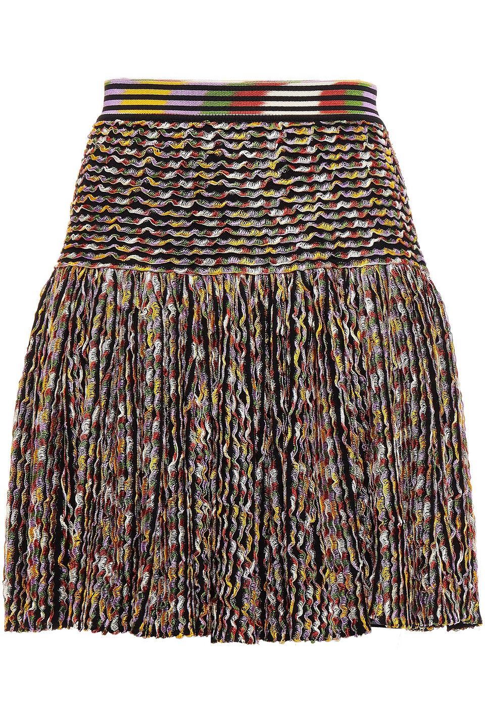 Missoni Woman Pleated Wool-blend Mini Skirt Black Size 40