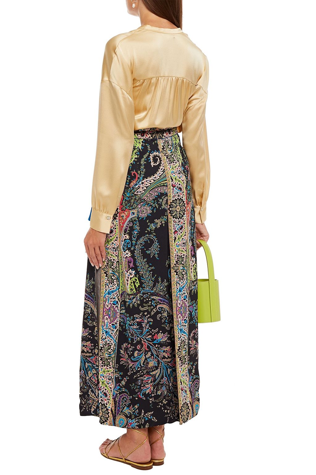 ETRO Printed crepe maxi skirt