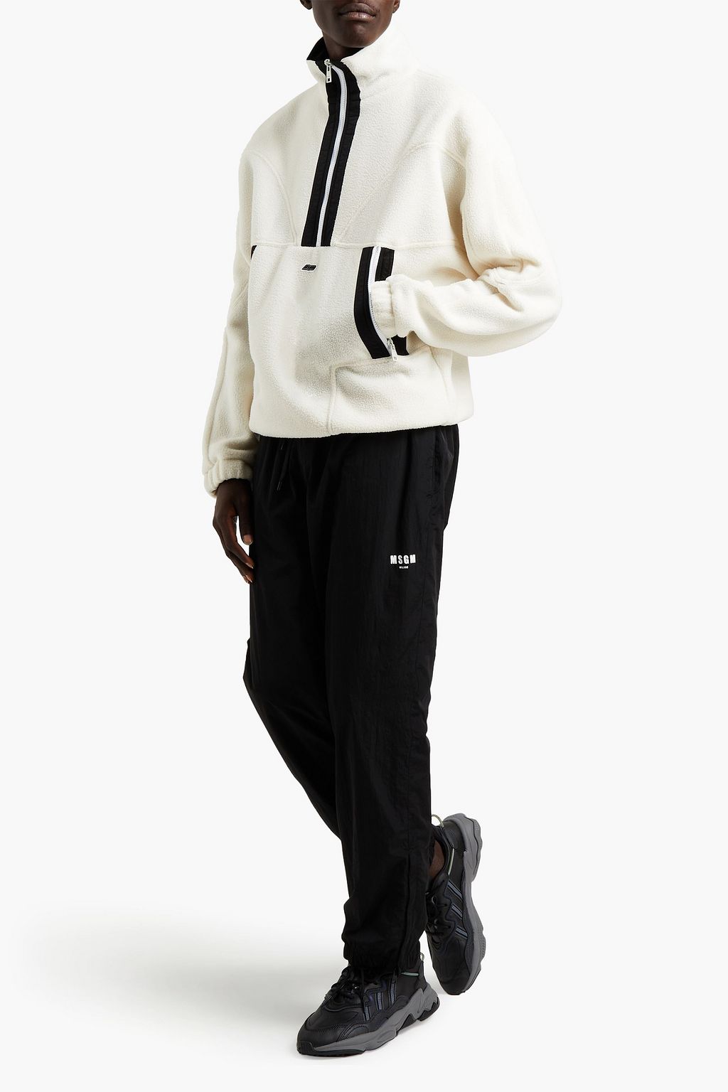 MSGM Embroidered fleece sweatshirt