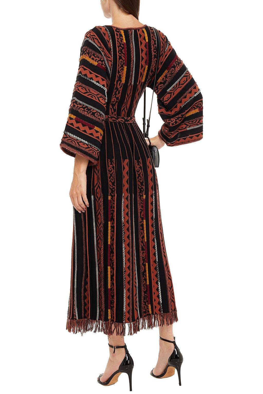 ETRO Pleated jacquard-knit midi dress