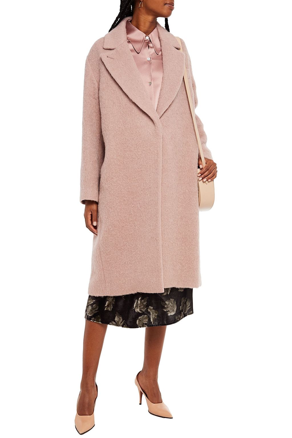 VINCE. Brushed-felt coat