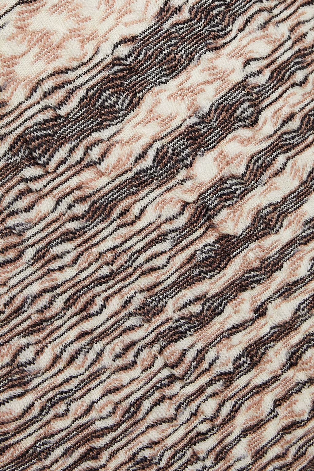MISSONI Ruched crochet-knit wool sweater