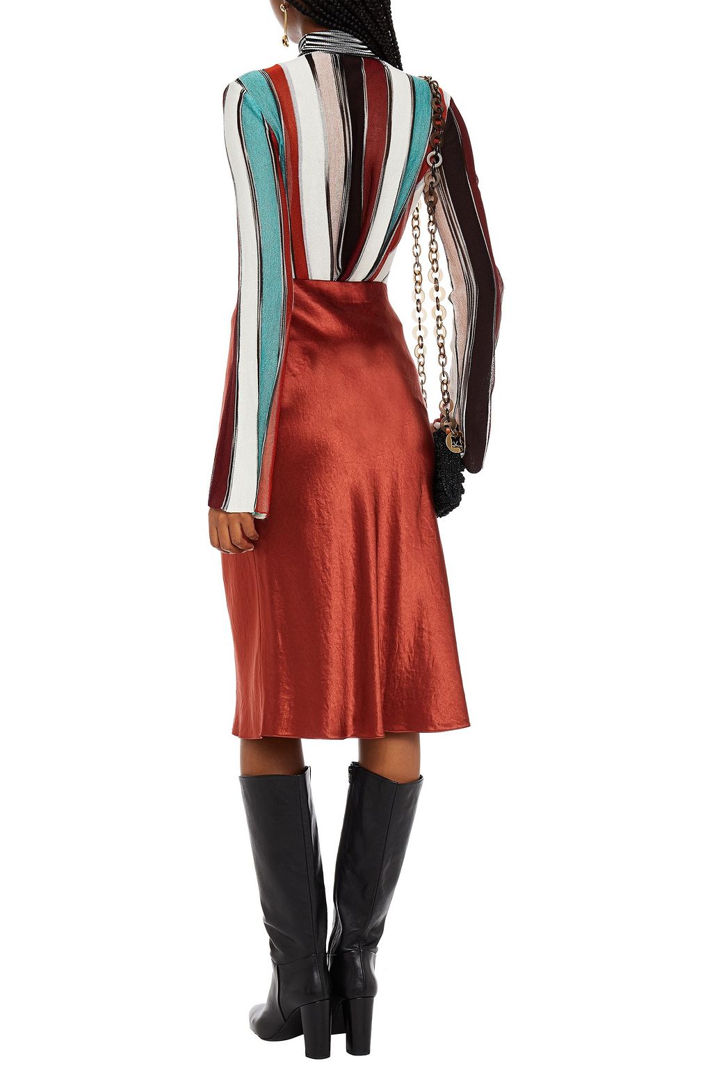 MISSONI Striped wool-blend turtleneck sweater