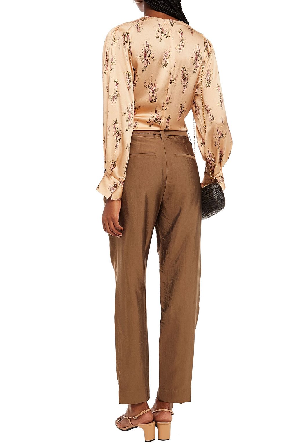 VINCE. Pleated twill tapered pants