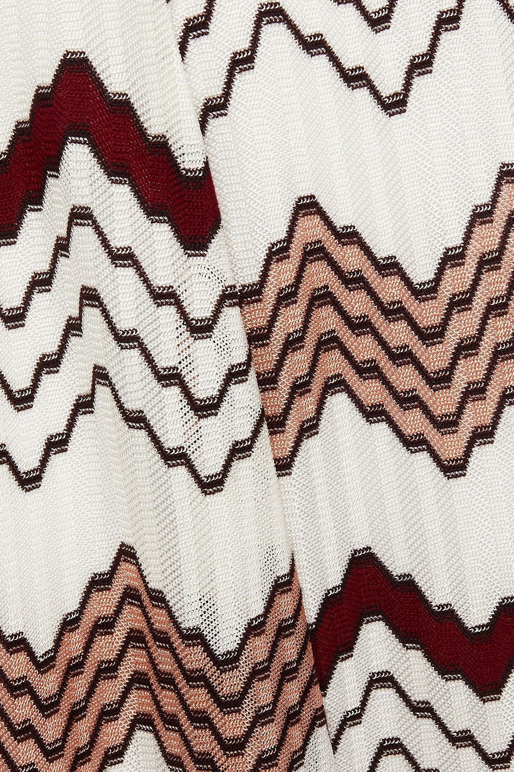MISSONI Pleated knitted mini skirt