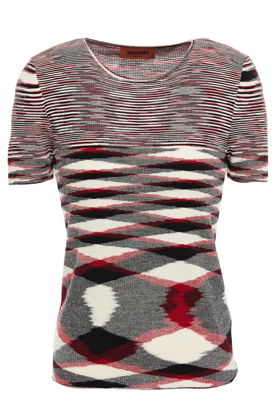 Missoni Woman Crochet-knit Wool Top Black Size 40