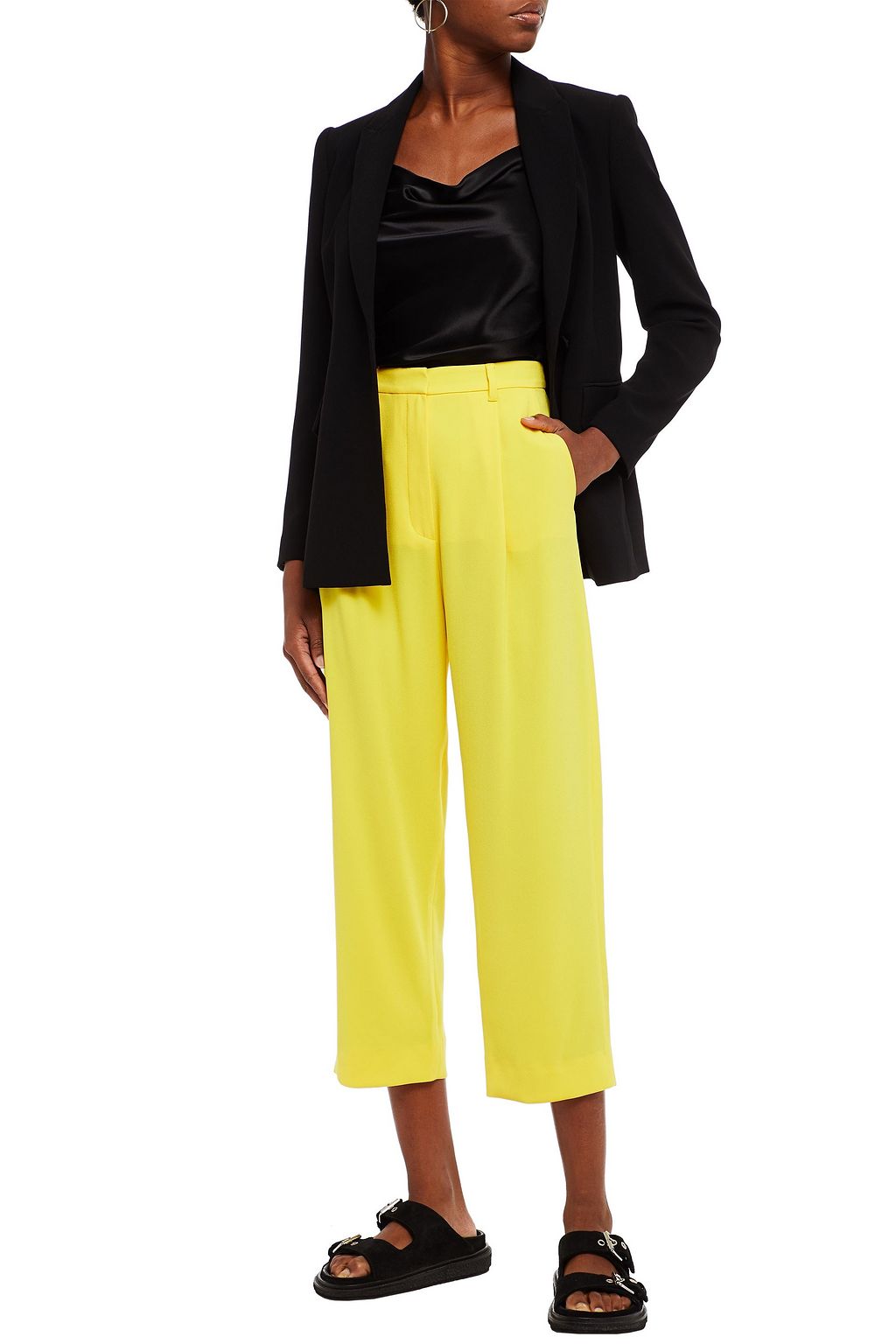 KENZO Cropped crepe straight-leg pants
