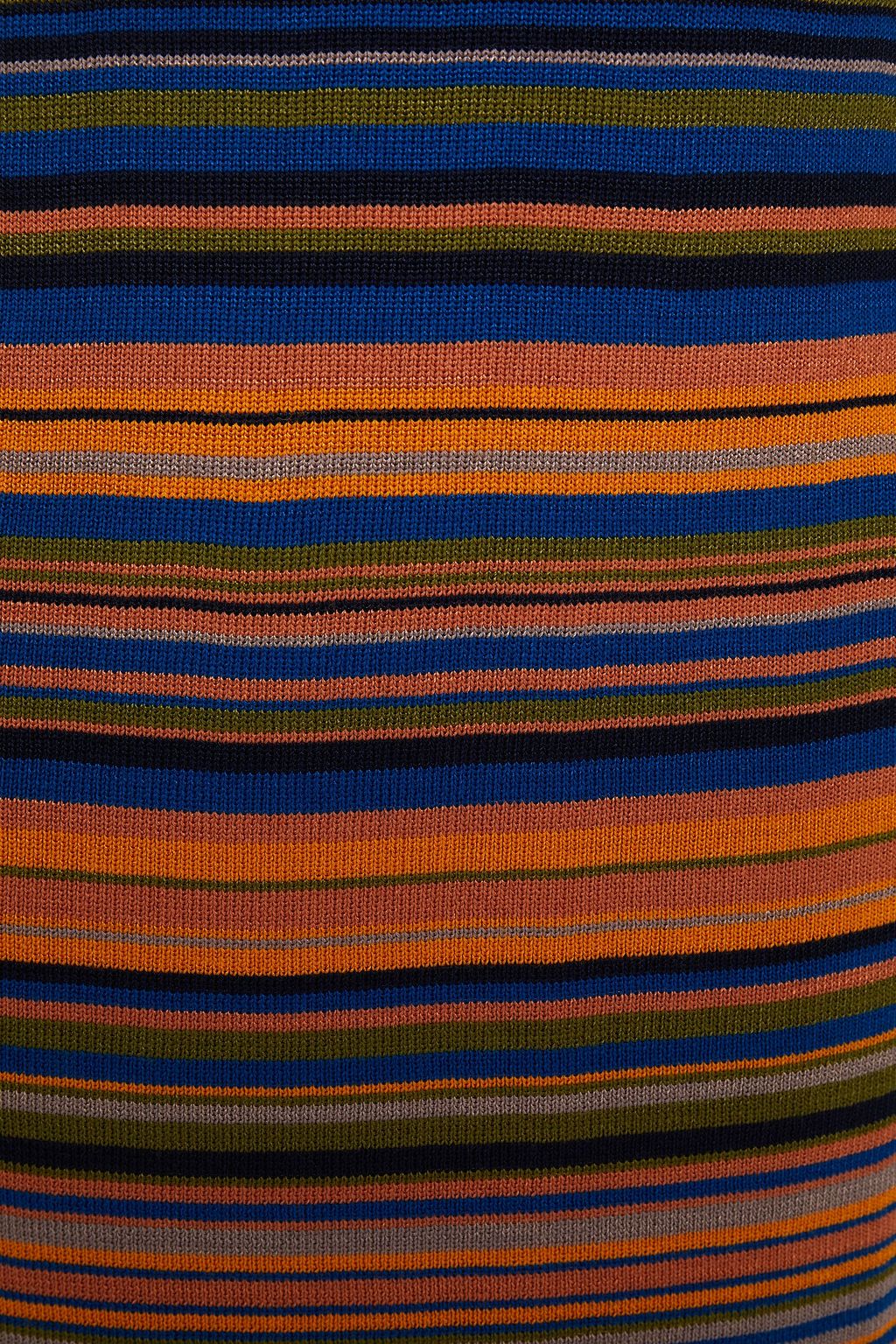 MISSONI Striped ribbed-knit mini dress
