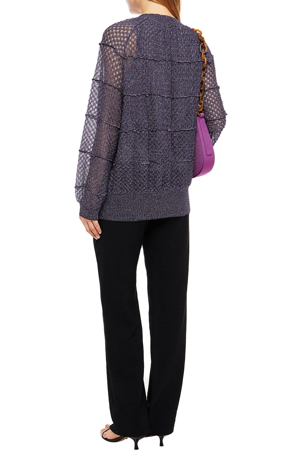 MISSONI Metallic crochet-knit cardigan