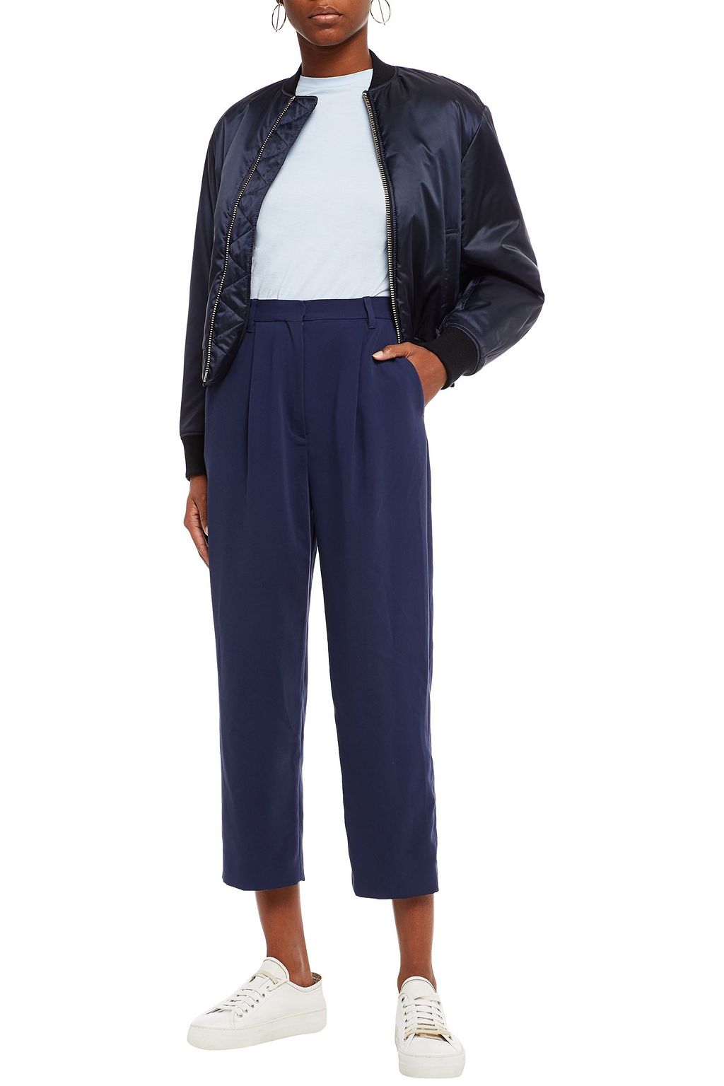 KENZO Cropped woven straight-leg pants
