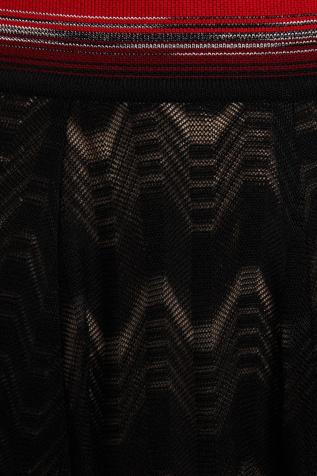 MISSONI Flared wool-blend crochet-knit skirt