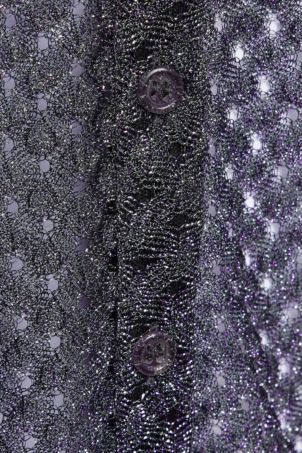 MISSONI Metallic crochet-knit shirt