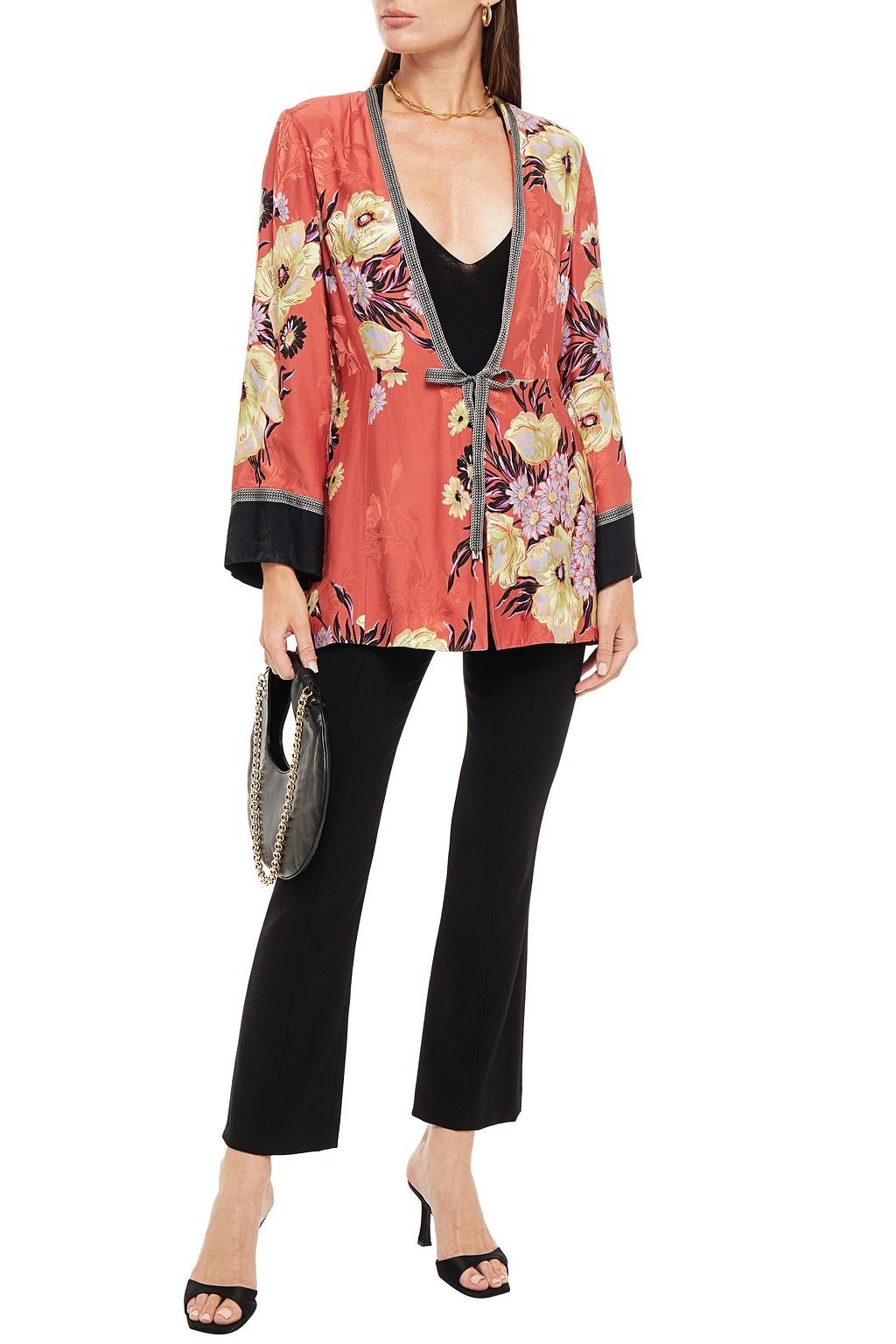 ETRO Floral-print satin-jacquard jacket
