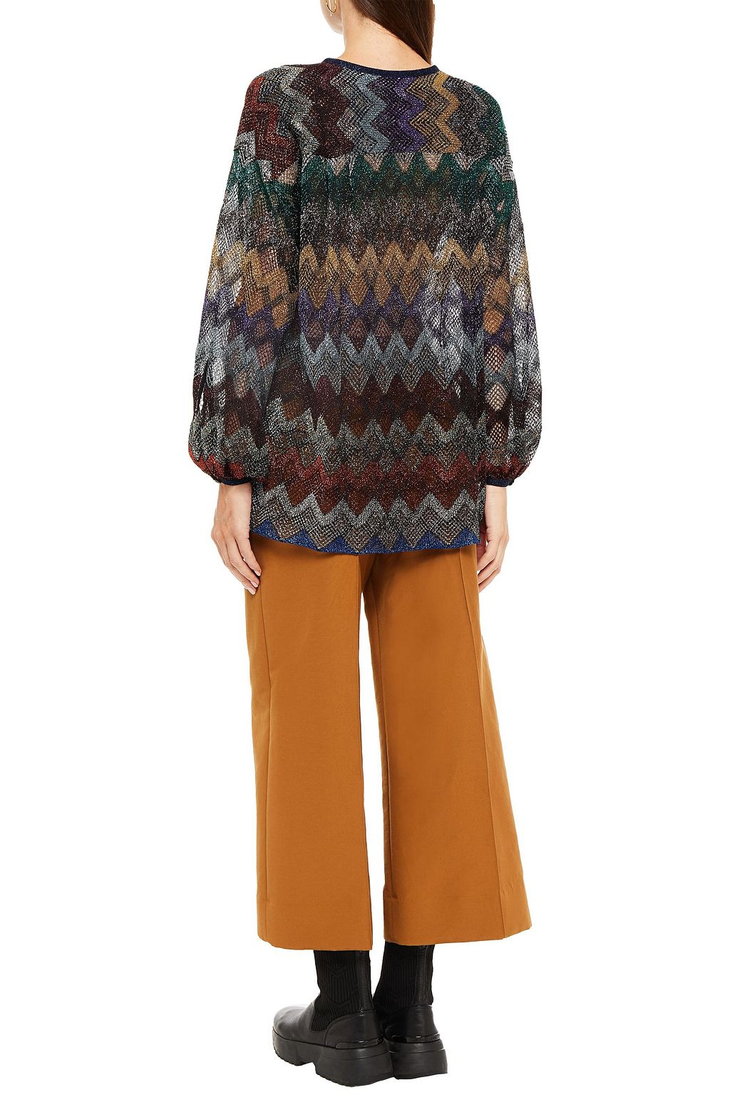 MISSONI Metallic crochet-knit cardigan