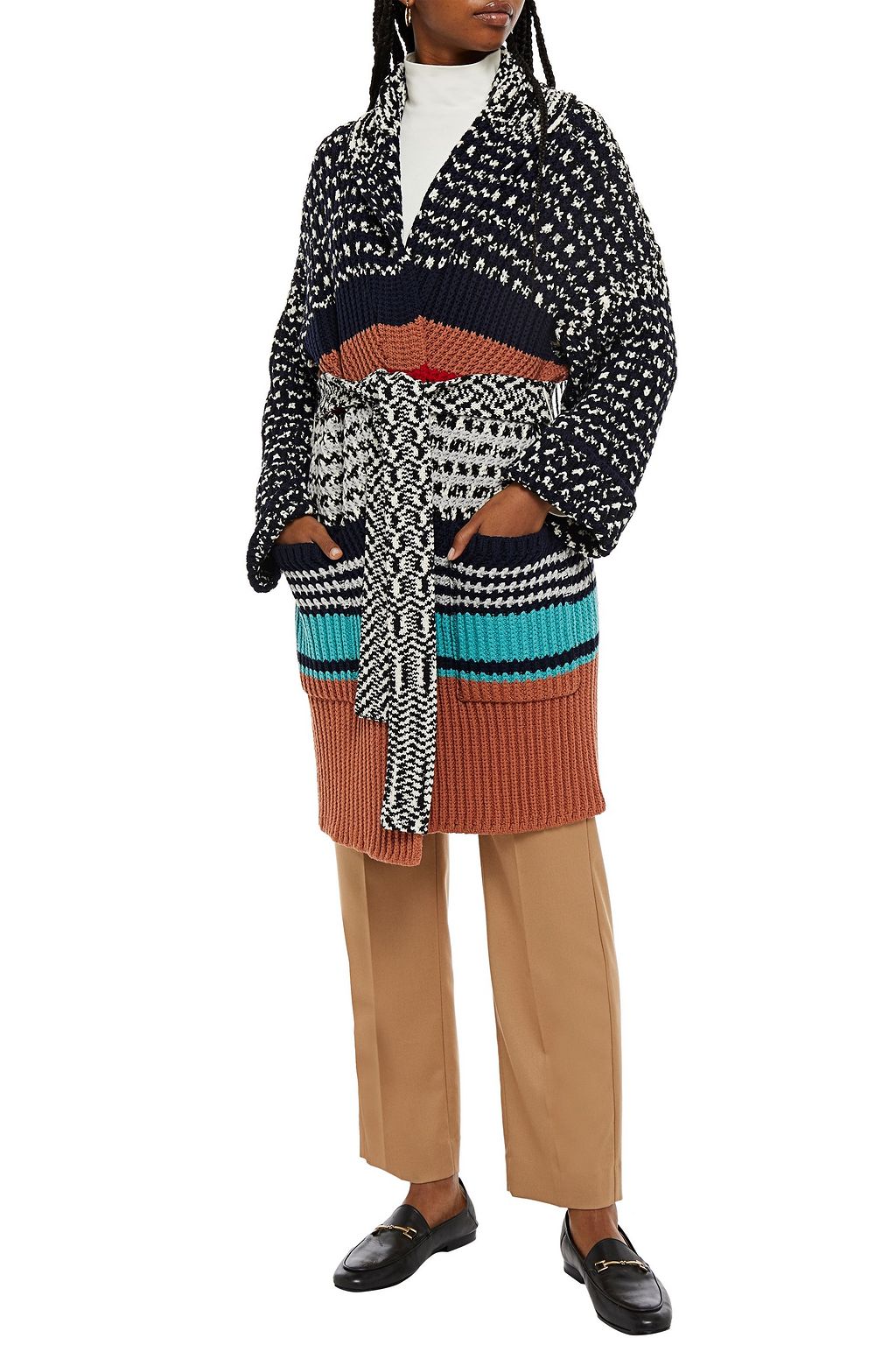 MISSONI Crochet-knit wool coat