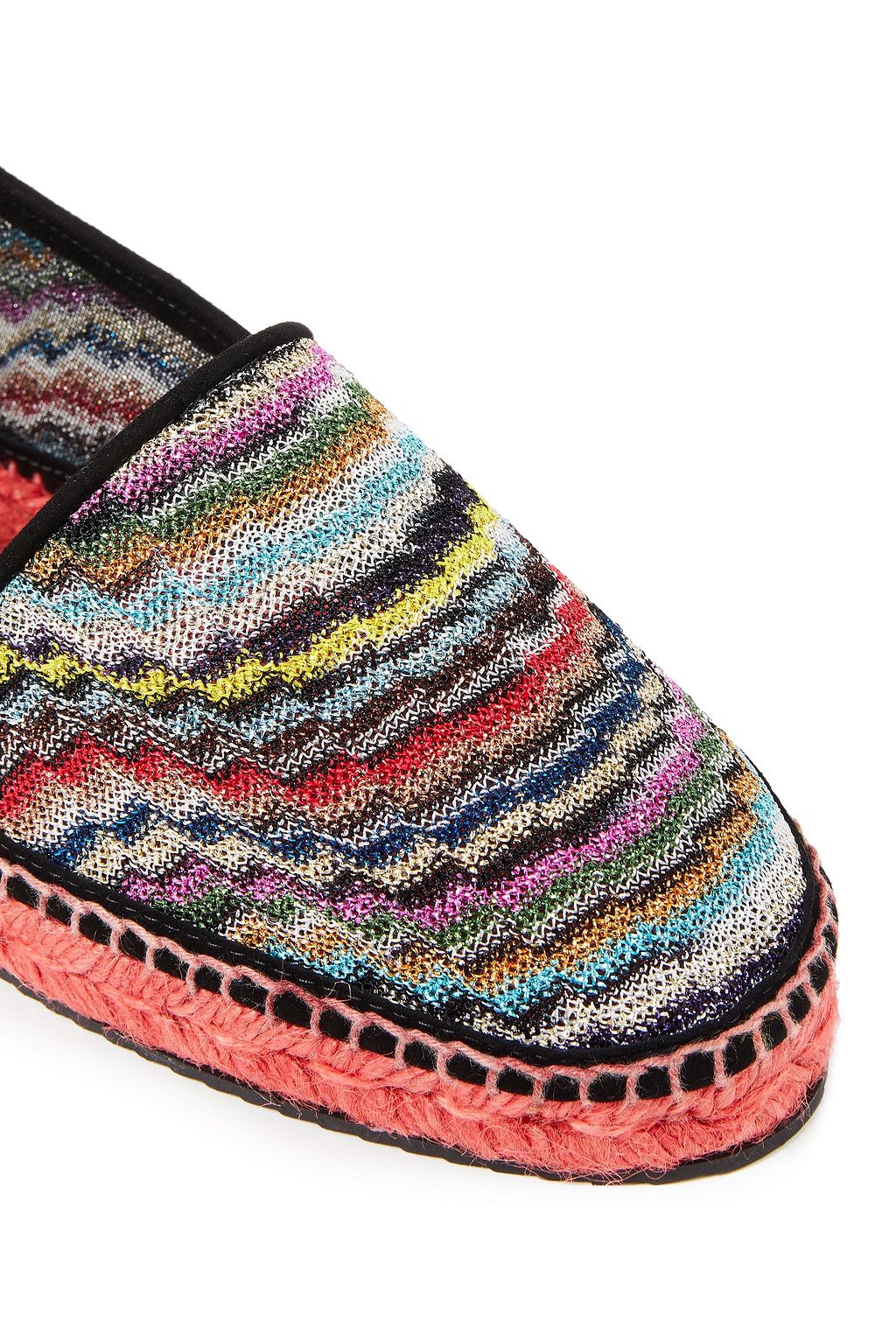 MISSONI Metallic crochet-knit espadrilles