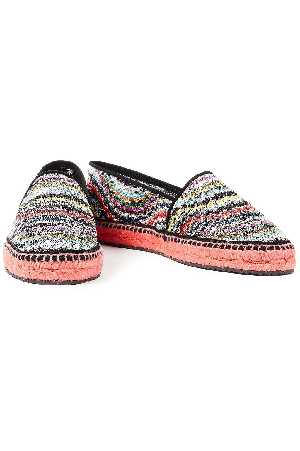 MISSONI Metallic crochet-knit espadrilles