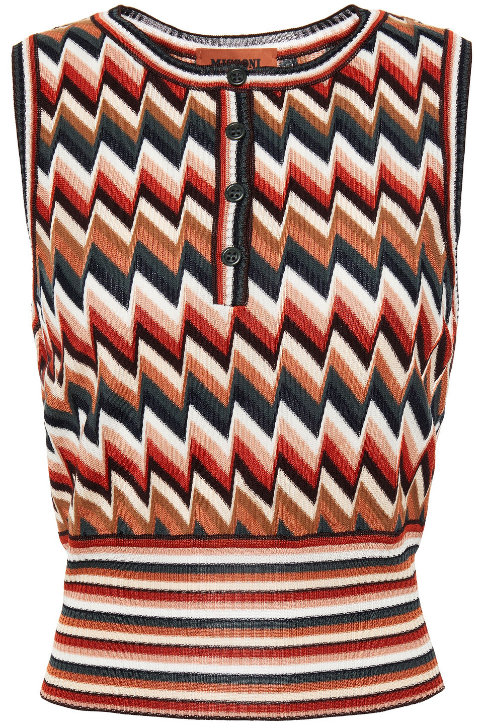 Missoni Woman Crochet-knit Top Brick Size 40