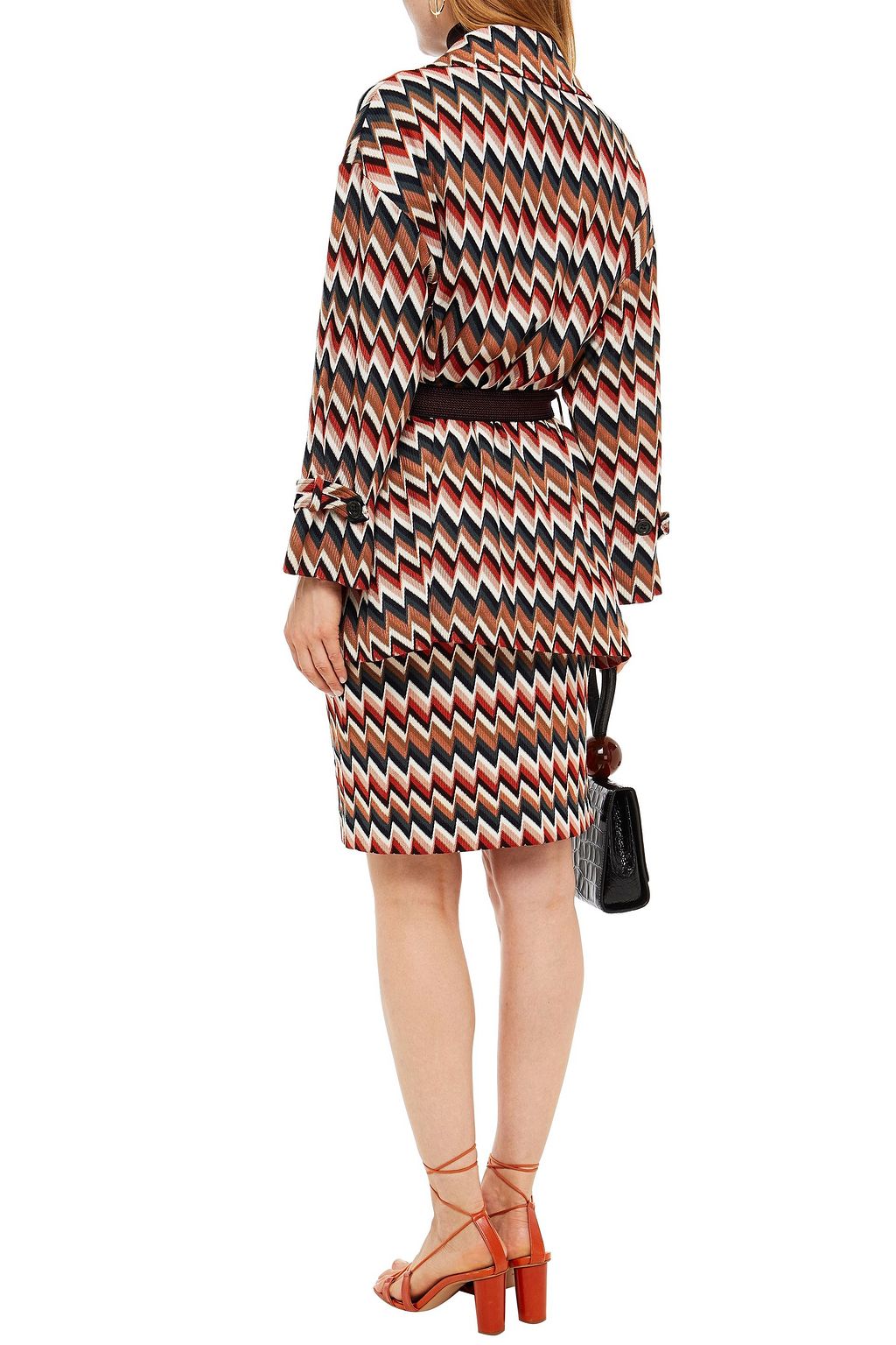 MISSONI Belted crochet-knit coat
