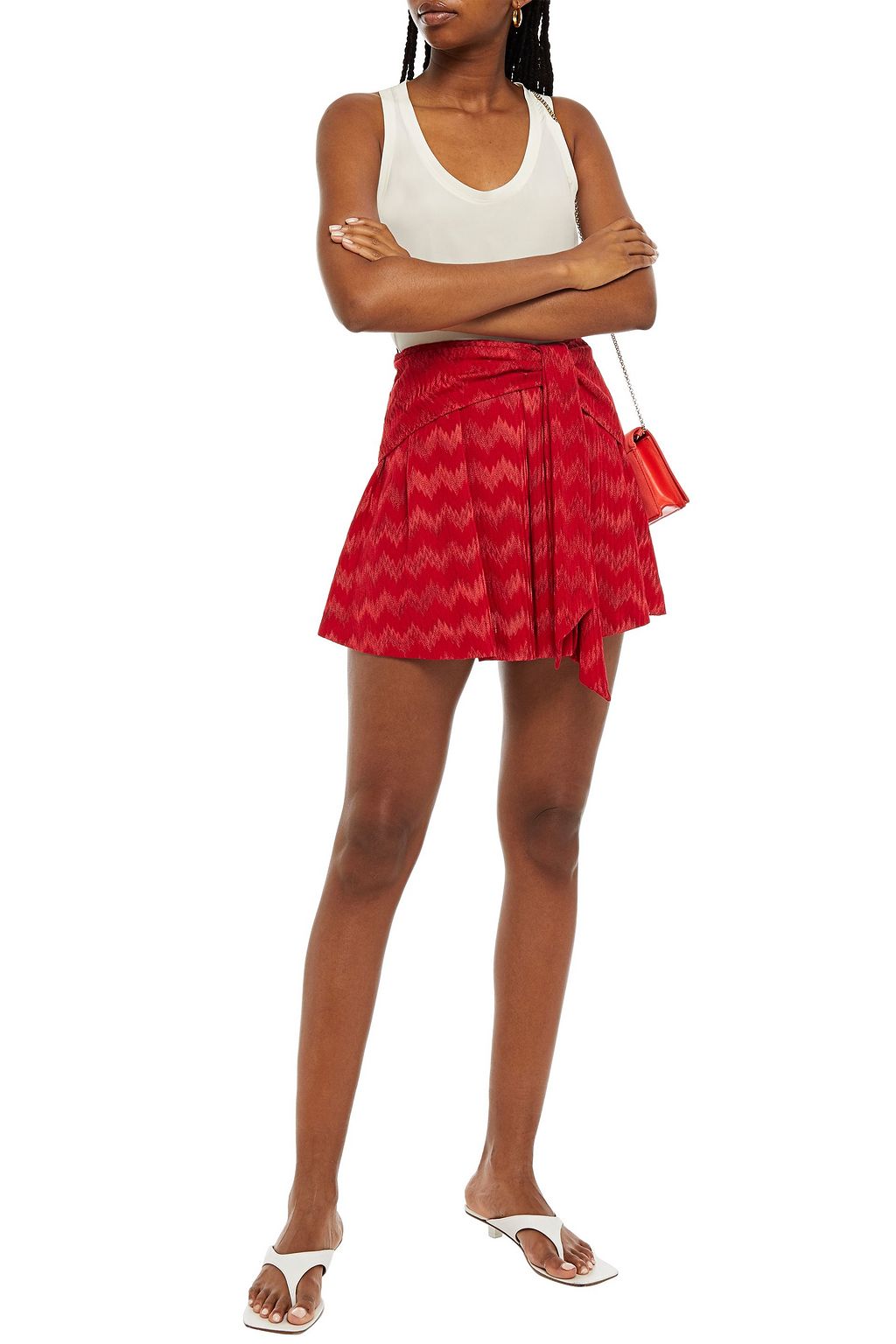 MISSONI Knotted crochet-knit wool-blend skirt