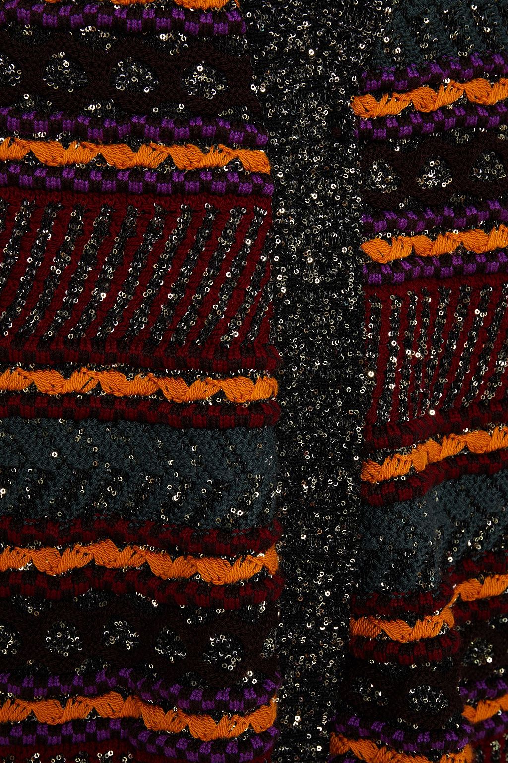 MISSONI Metallic crochet-knit wool-blend cardigan