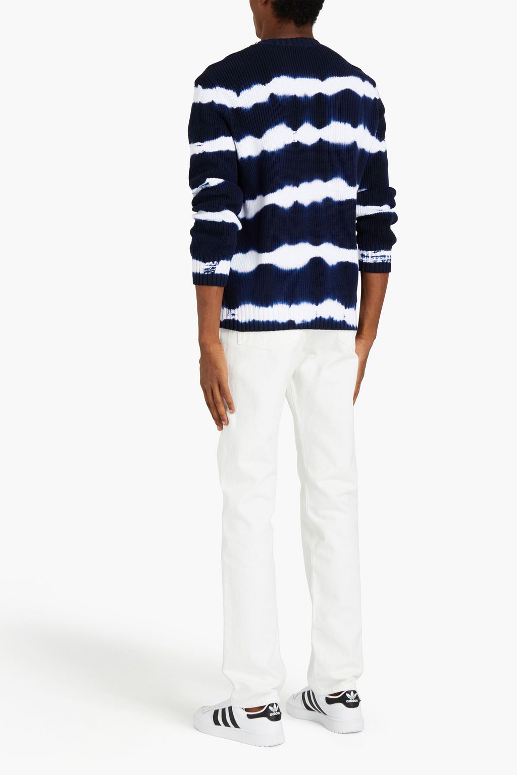 MSGM Tie-dyed ribbed cotton sweater