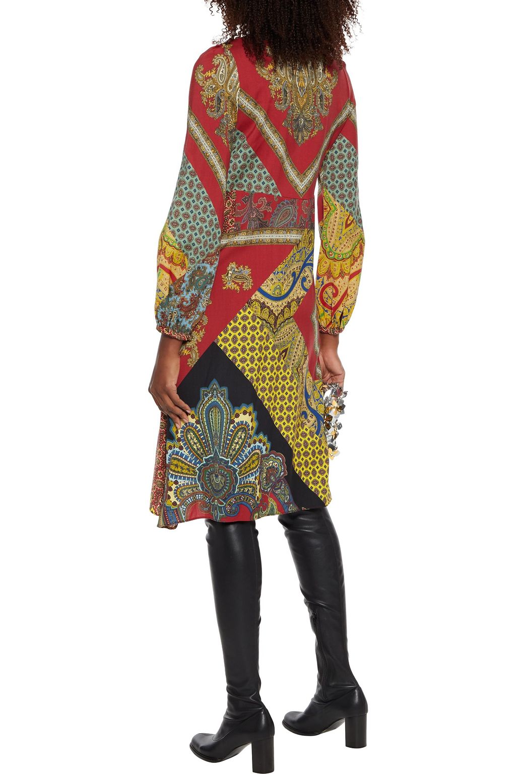 ETRO Printed wool-crepe dress