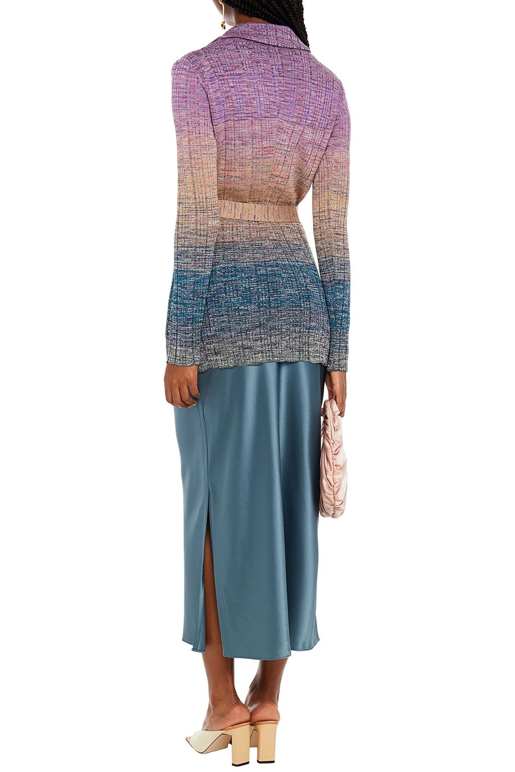 MISSONI Metallic ribbed wool-blend blazer