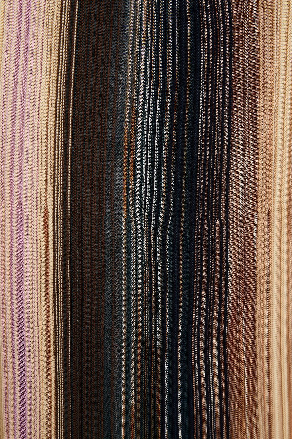 MISSONI Striped ribbed-knit mini dress