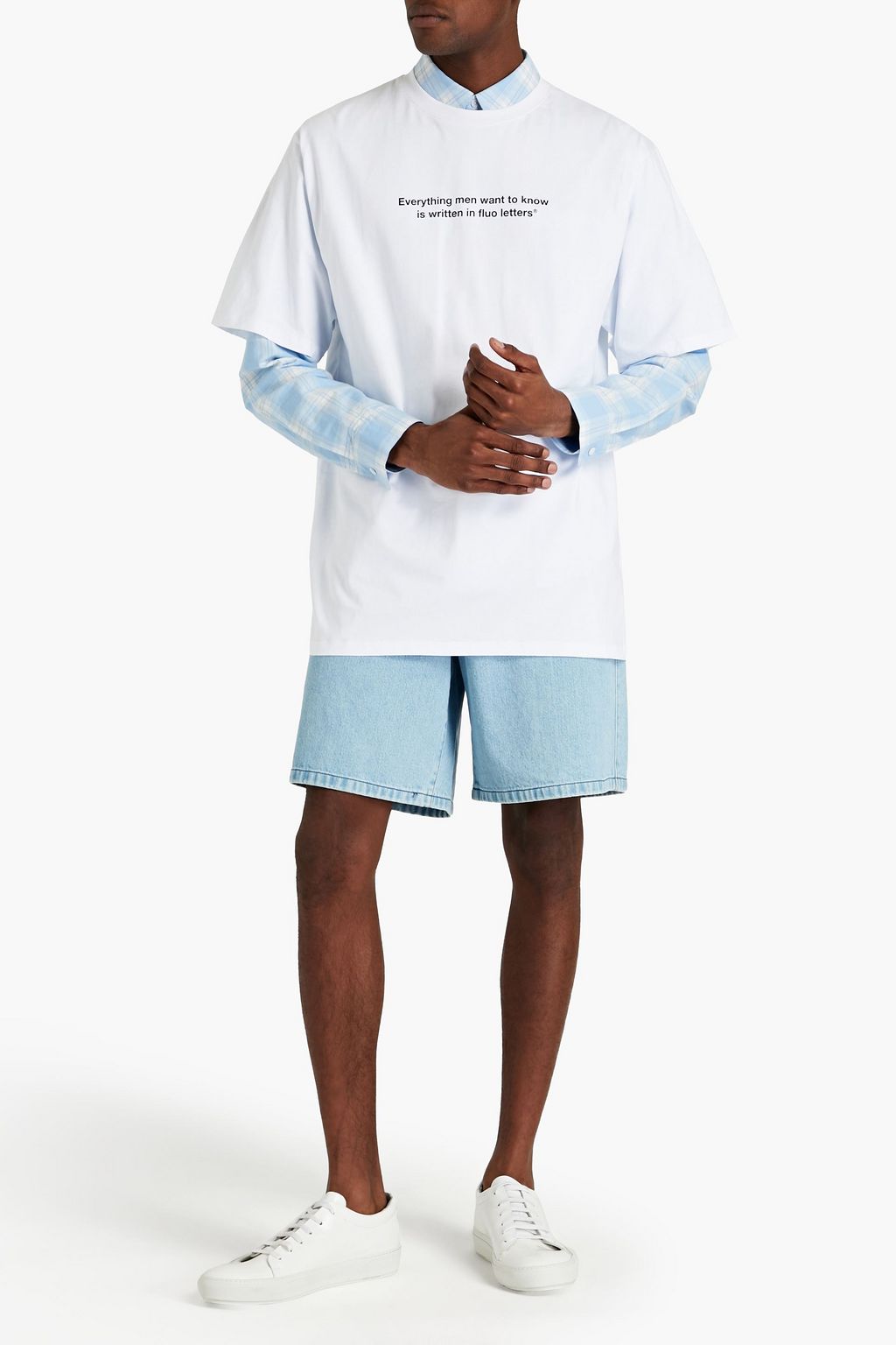 MSGM Printed cotton-jersey T-shirt