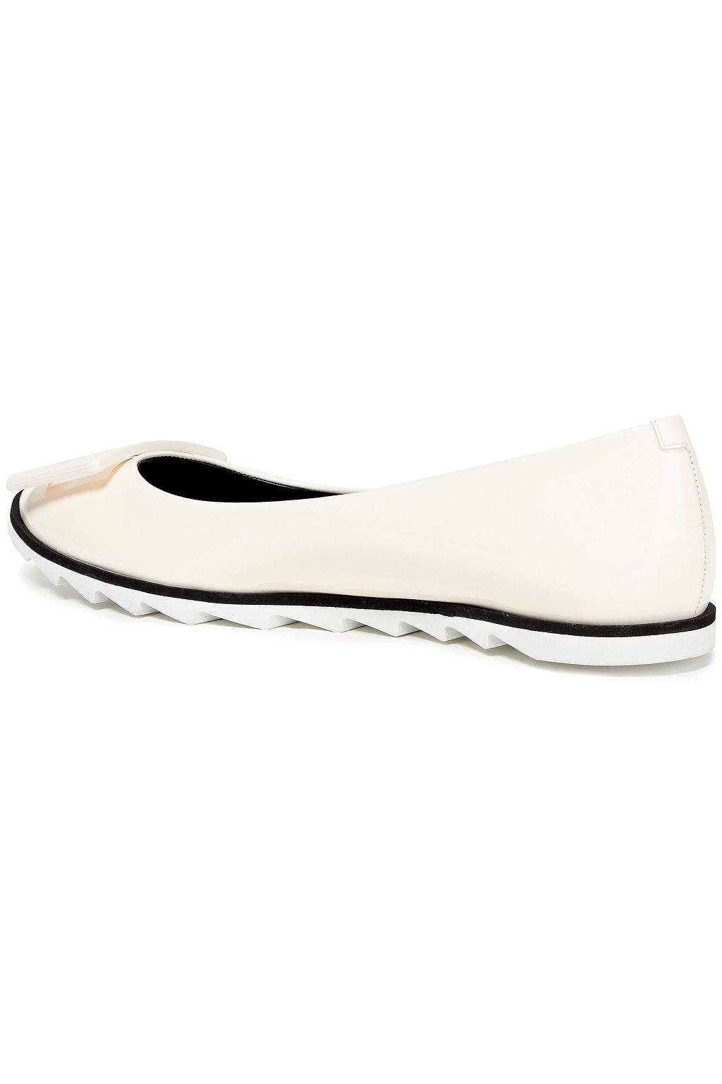 ROGER VIVIER Embellished patent-leather ballet flats