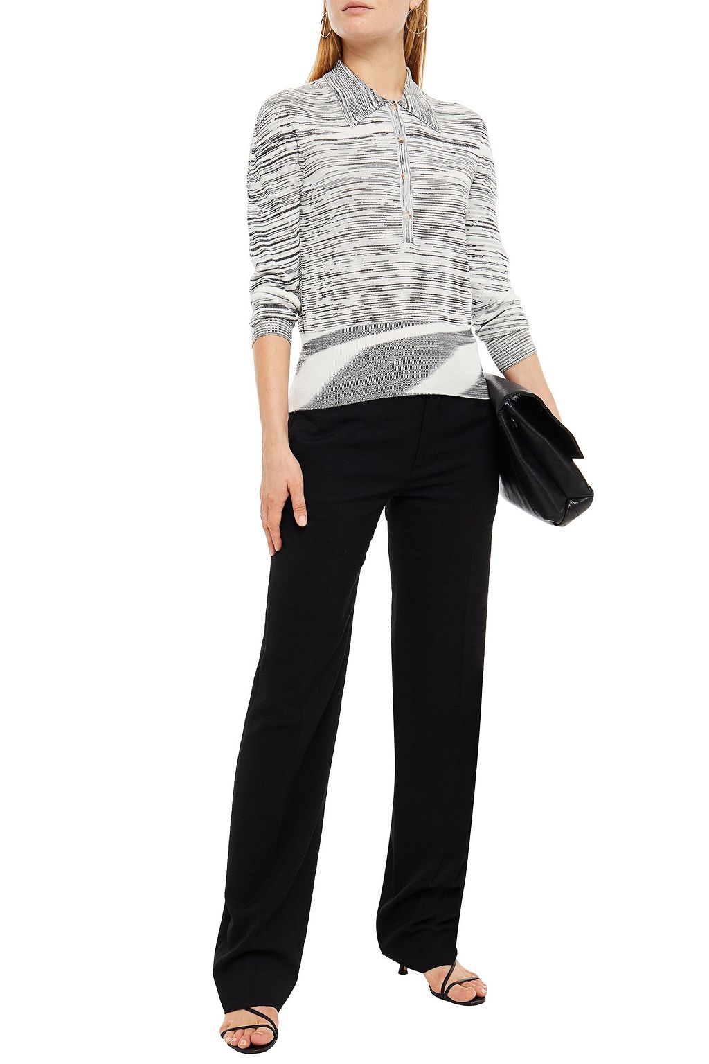 MISSONI Poloshirt aus meliertem Strick