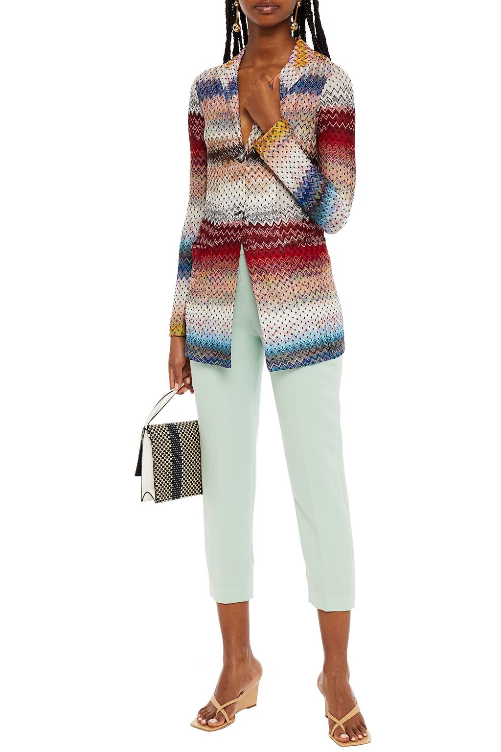 MISSONI Crochet-knit blazer