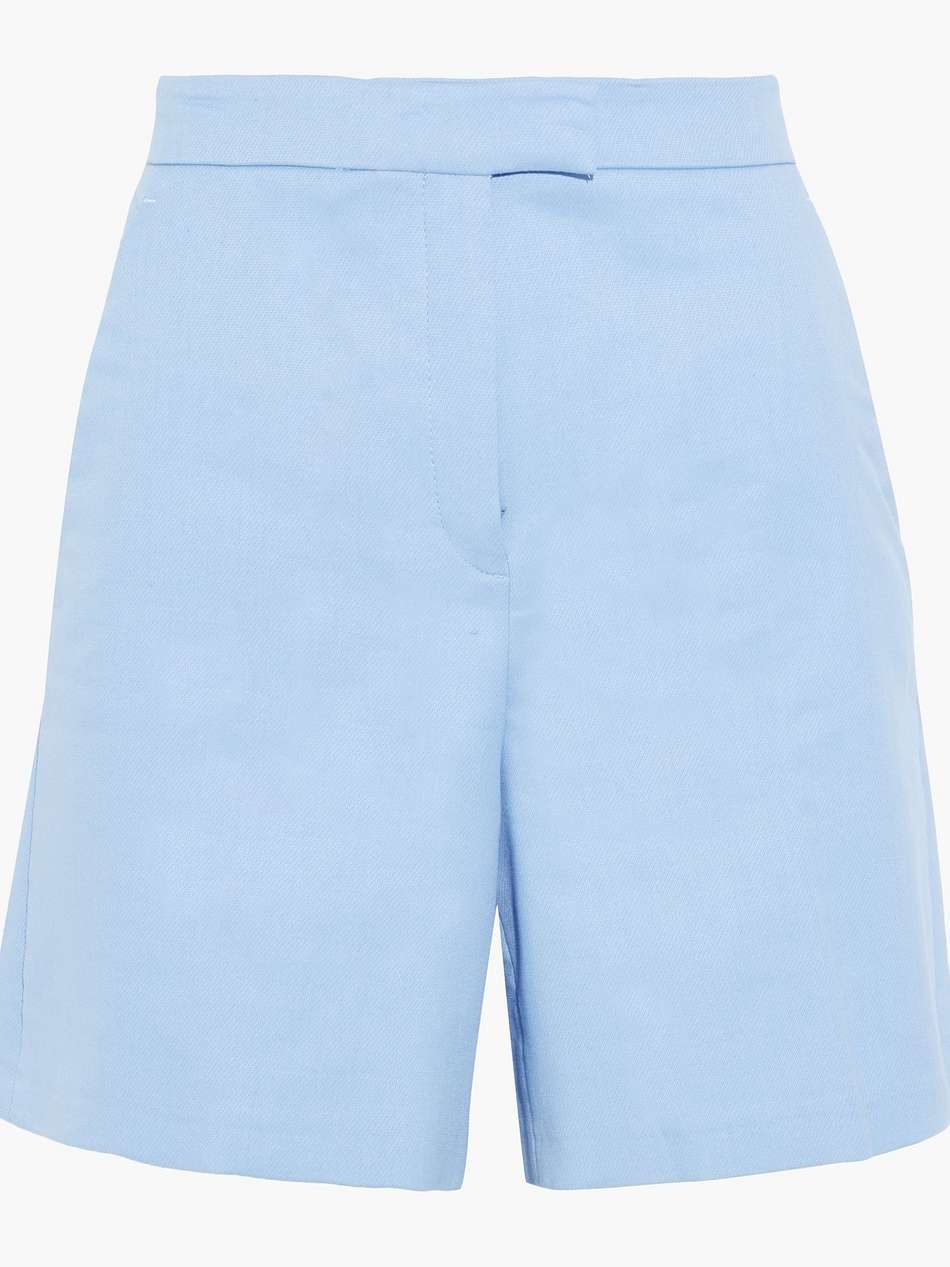 cotton-blend twill shorts