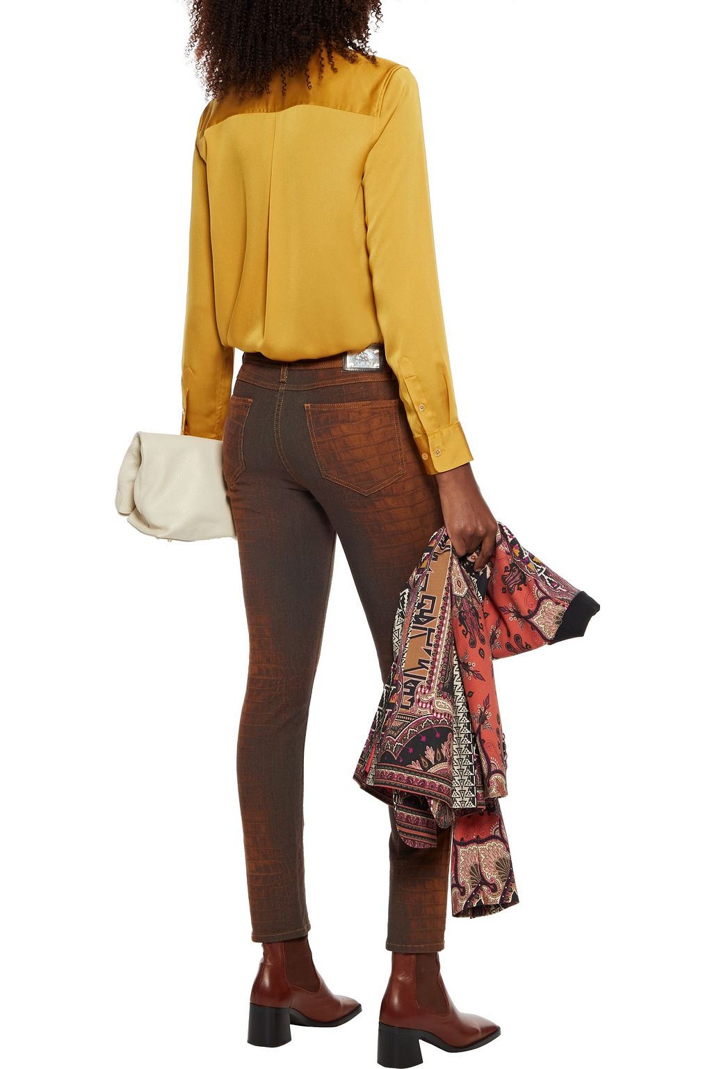 ETRO Printed low-rise skinny jeans