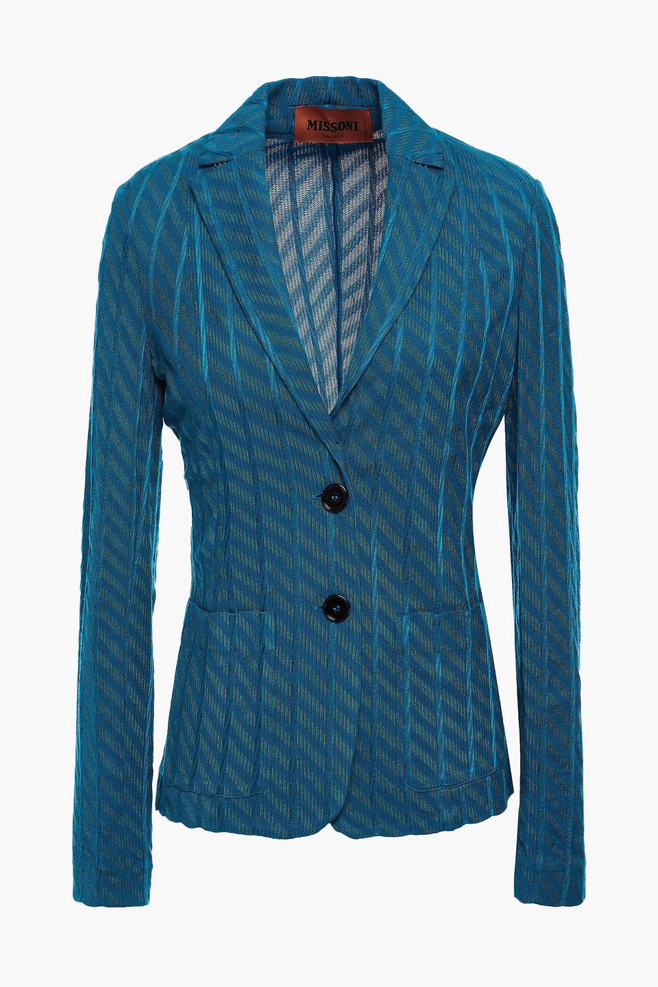 Missoni Woman Knitted Blazer Blue Size 40