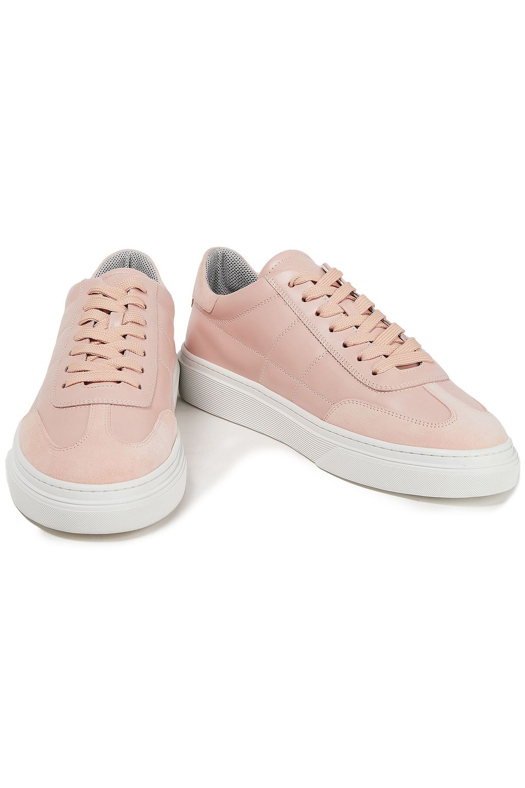 HOGAN Suede-trimmed leather sneakers
