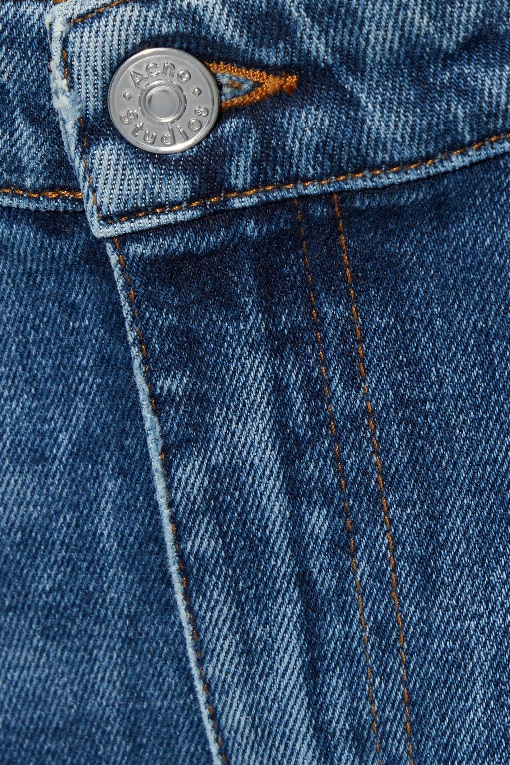 ACNE STUDIOS Row Fringe cropped distressed mid-rise slim leg jeans