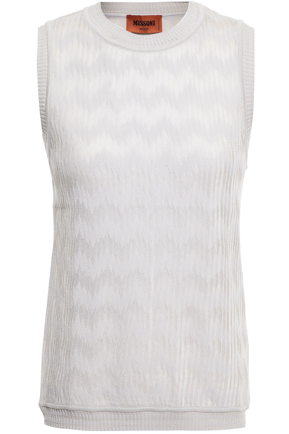 Missoni Woman Wool-blend Top Light Gray Size 40