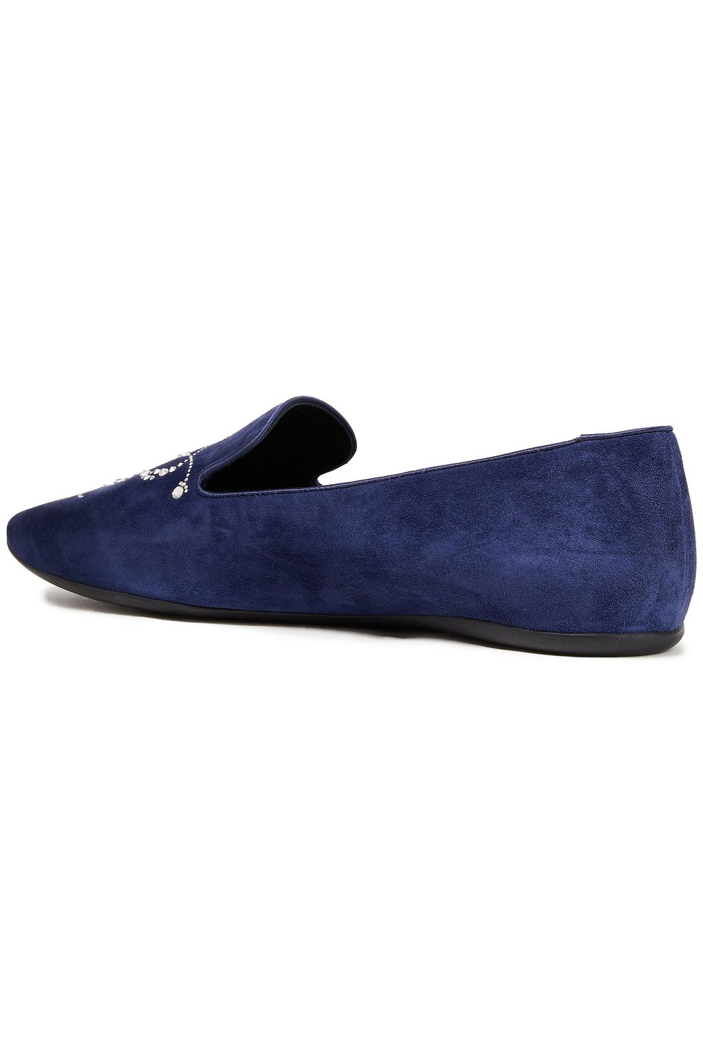 ROGER VIVIER クリスタル付き スエード ローファー
