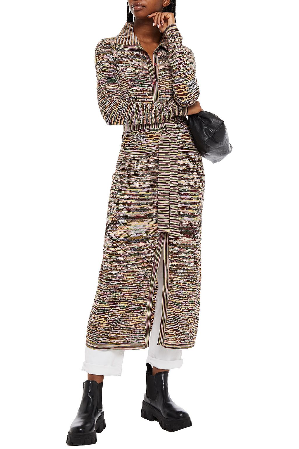 MISSONI Crochet-knit wool cardigan