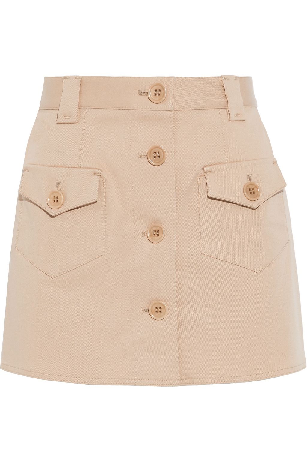 Beige Layered cotton-blend twill shorts | Sale up to 70% off | THE OUTNET | REDVALENTINO | THE OUTNET