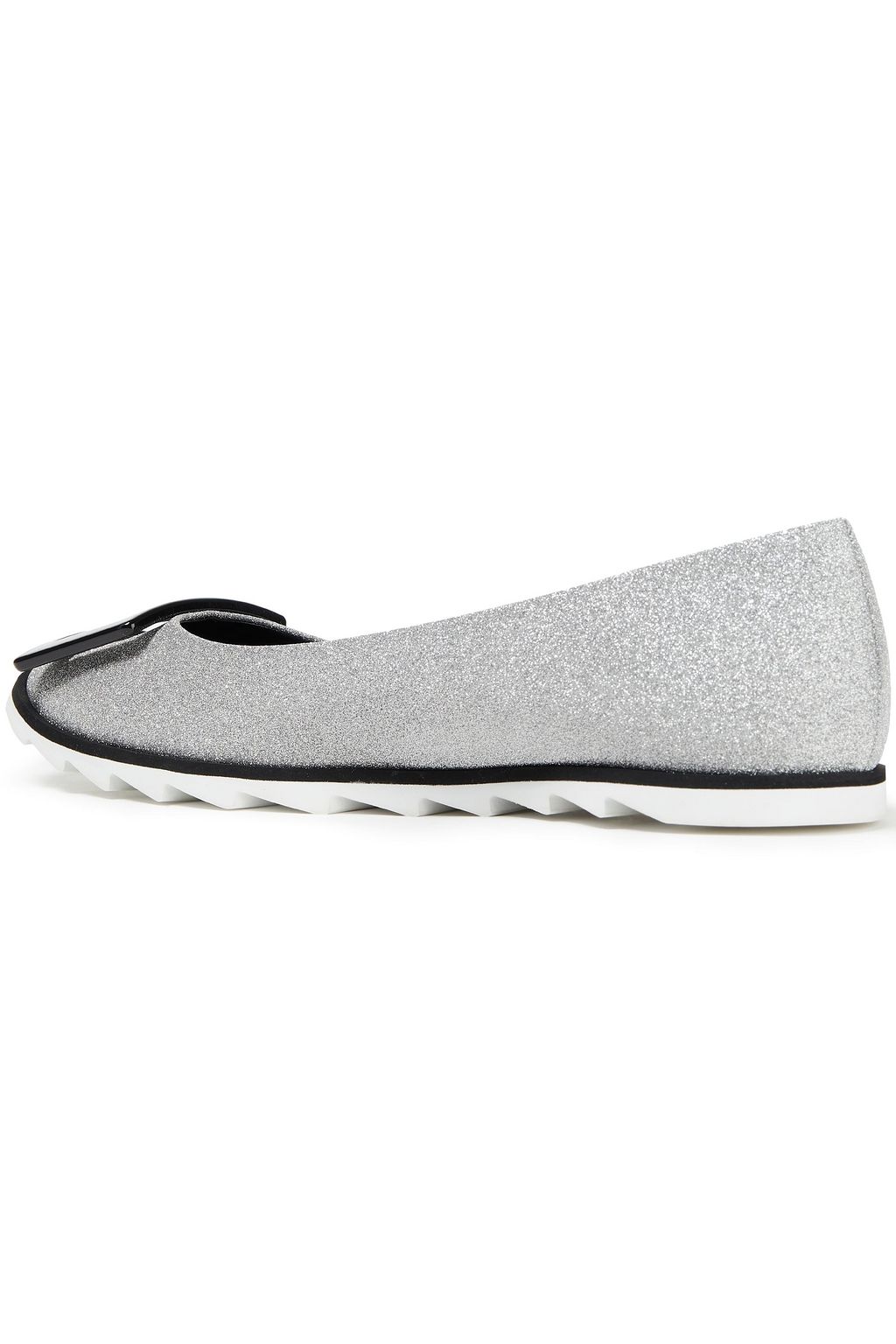 ROGER VIVIER Gommette glittered woven ballet flats