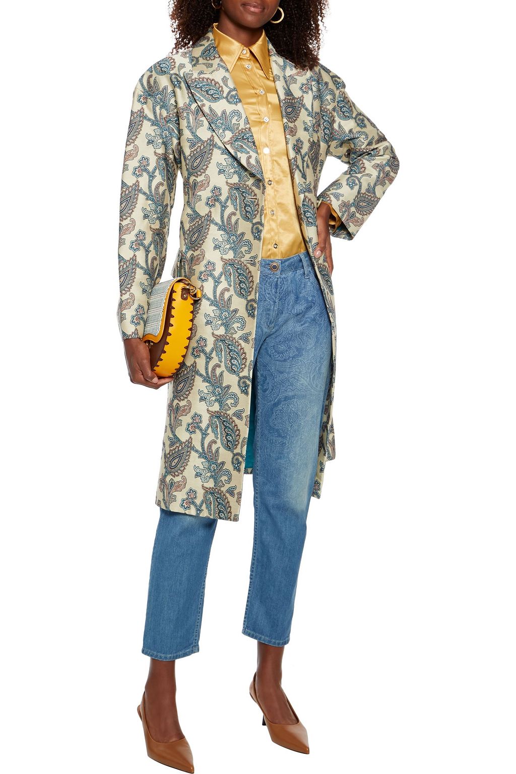 ETRO Printed high-rise straight-leg jeans