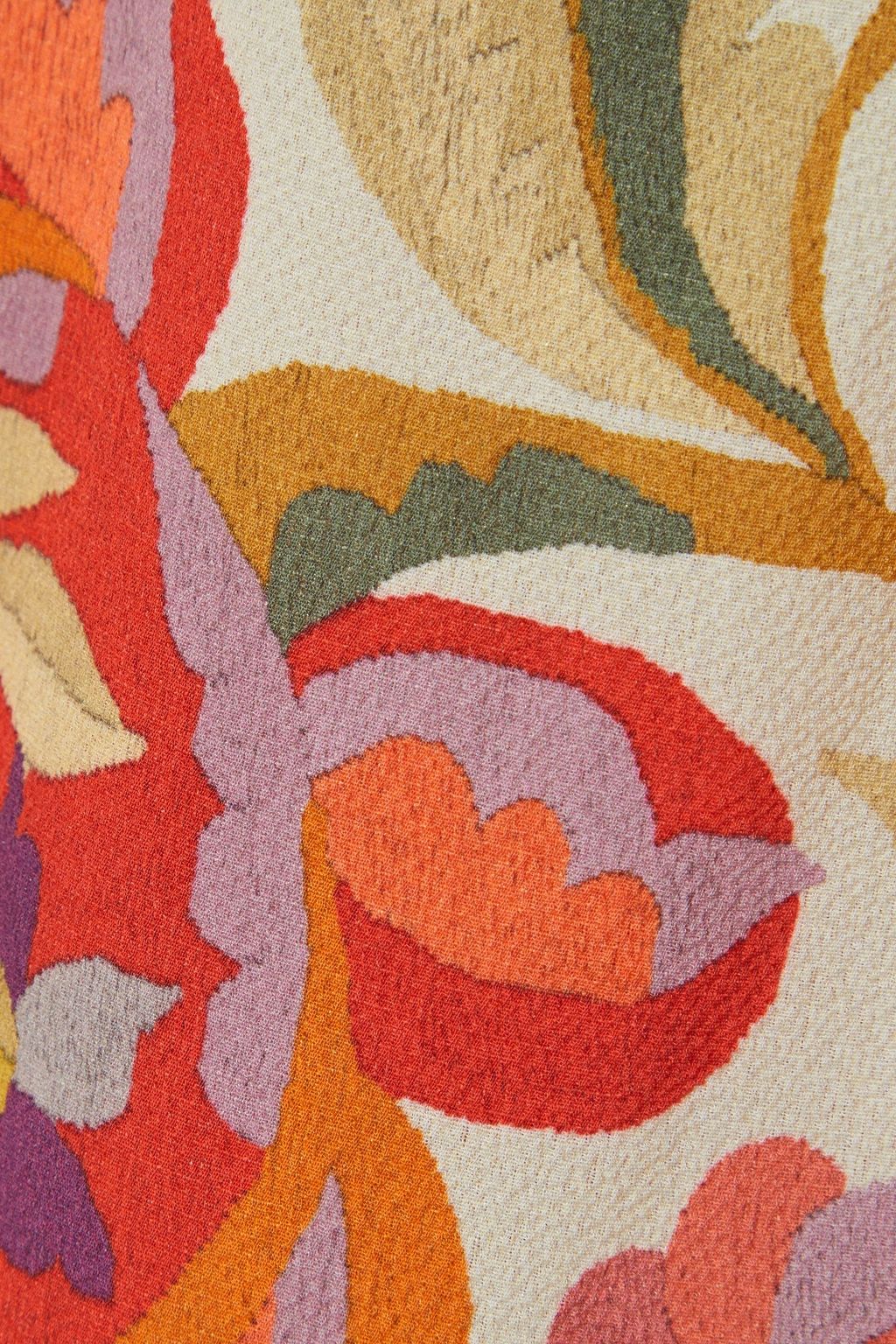 ETRO Wrap-effect printed crepe dress