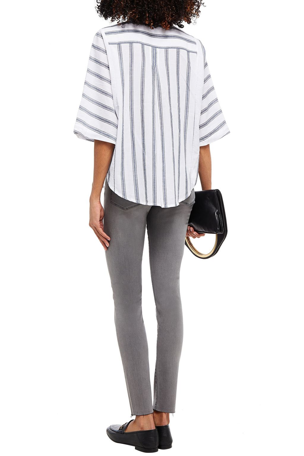 FRAME Pinstriped cotton shirt