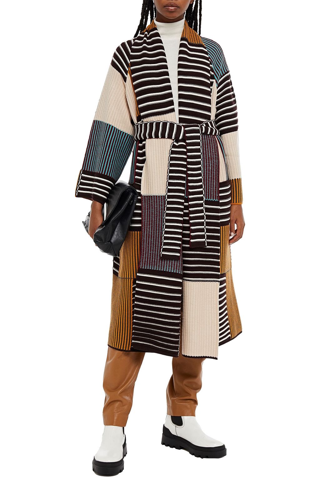 MISSONI Jacquard-knit wool coat