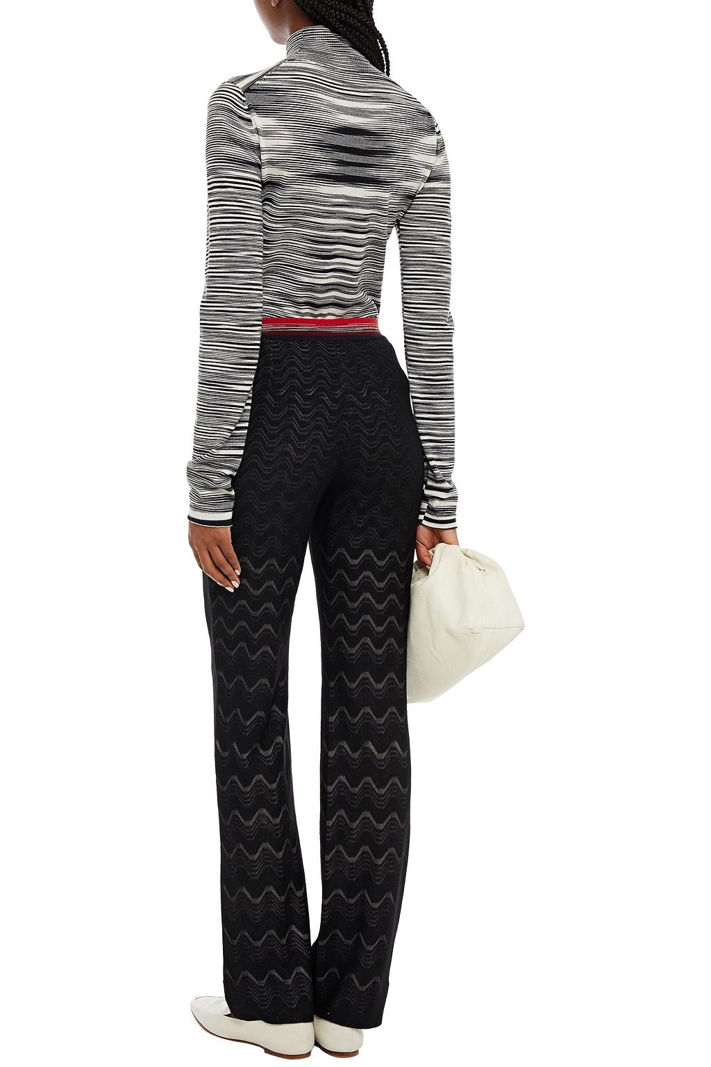 MISSONI Crochet-knit wool-blend straight-leg pants