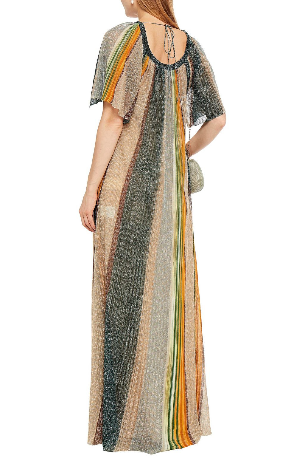 MISSONI Metallic crochet-knit maxi dress