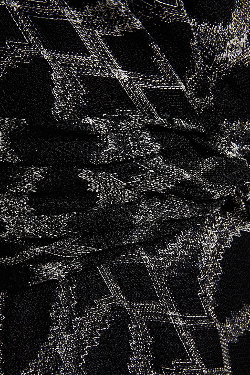 MISSONI Twisted metallic crochet-knit maxi dress